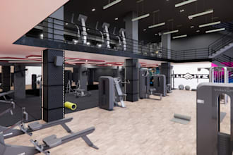 redesign 3d fitness yoga, locker room,school gym,boxing hall,gym center,gameroom