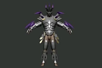 do 3d cosplay props, 3d wearable, cosplay model, 3d creation, custom cosplay