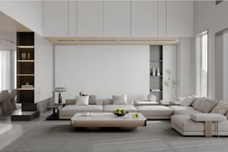 aesthetic bathroom rendering ,flythrough video,penthouse interior,partitions,cad