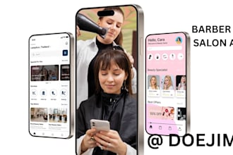 develop barber app, spa app, salon app, salon booking app, beauty salon app