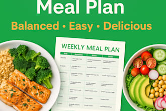 design healthy weekly meal plans tailored to your goals