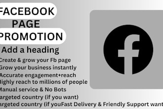 promote and grow facebook page promotion organically