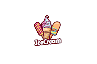 create modern ice cream candy, chocolate, bakery, treat logo design