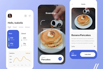 develop ai calories app, calorie tracker app, health and fitness app