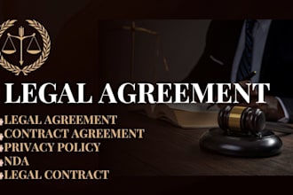 write legal contracts, privacy policy, nda, terms and conditions