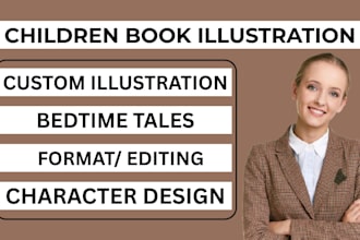 design custom illustrations for kids storybooks