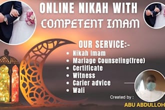 online nikah imam provide wali witness nikah certificate halal marriage advice