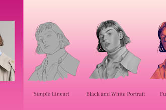 draw a stylized or semi realistic portrait for you