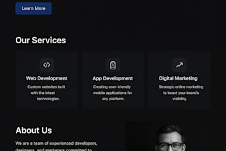 create a fully functional website