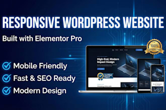 design a responsive wordpress website using elementor pro