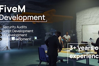 be your fivem lua script developer or create you a script