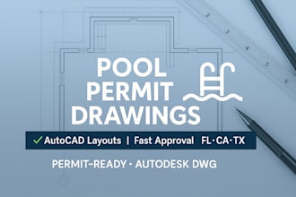 permit ready pool drawings for approval in florida california texas and nevada