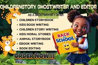 ghostwrite and edit children storybook, kid moral story, children short stories