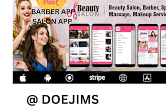 develop salon app, barber app, spa app, massage app, pedicure and manicure app