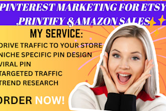 promote etsy printify shop amazon store with pinterest marketing to boost sales