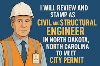 review and stamp as civil and structural engineer california pennsylvania texas