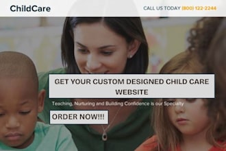 design a beautiful and functional childcare website
