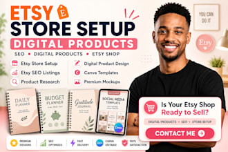do etsy digital product design etsy shop etsy seo etsy store setup