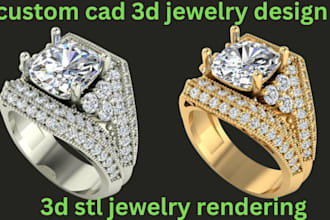model expert 3d jewelry design and cad modeling for custom rings and pendants