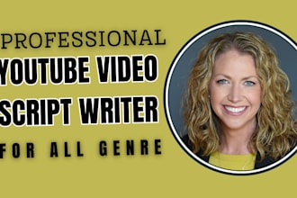 write youtube video script short film documentary true crime article sport pilot
