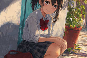 draw an anime art fanart of ony character