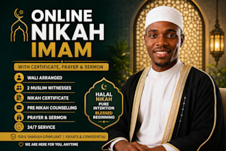 lead your online nikah imam with wali and witnesses