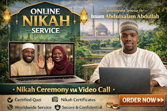 lead your online nikah imam with wali and witnesses