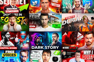 design clickbait vlog thumbnail podcast thumbnail gaming youtube thumbnail