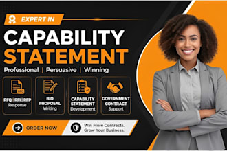 design federal government capability statement and business capability statement