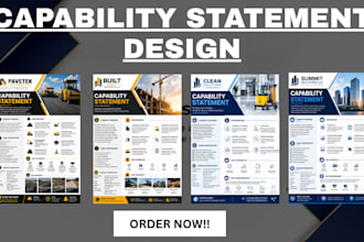design federal government capability statement and business capability statement