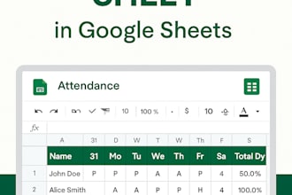 create a professional attendance sheet in google sheets