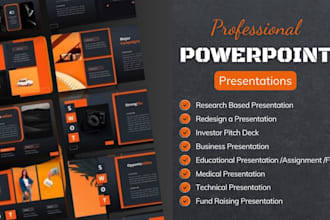 design powerpoint and investor pitch deck presentation for your business