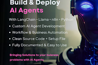 build and deploy custom ai agents using langchain, llama, n8n, and python