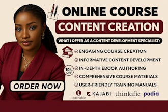 write and structure your full online course with modules and workbook for seller