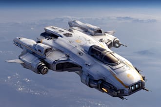 draw high quality spaceship concept