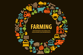 create new style pig farm logo for your business