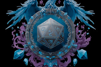 design awesome rpg fantasy or sci fi logo