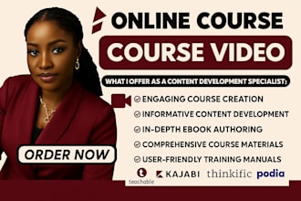 do online course training video course creation, academic course, video course