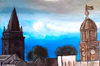 make stunning cityscape landscape illustrations and artworks
