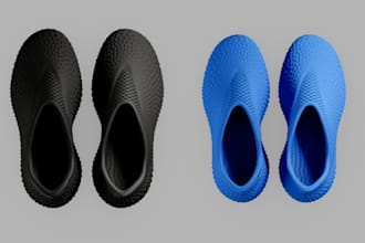 model 3d shoe animation, footwear design, sneakers and shoe model for printing