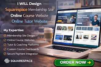 design squarespace membership site online course website online tutor website