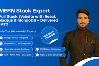 build a custom mern stack or full stack website or web app