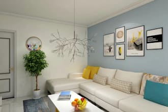 remodel living room, house bedroom, balcony,render 2d floorplan, add sofa, chair
