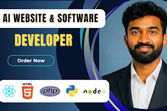 develop custom ai chatbots, website development  full stack developer