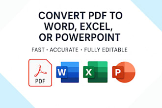 convert PDF to word, excel, or powerpoint