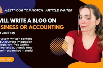 write a blog on business or accounting