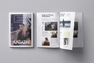 design luxury brochure trifold, apparel bifold and product booklet