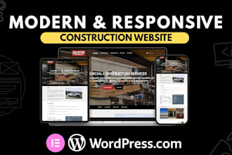 design a professional construction hvac wordpress website using elementor 2 0