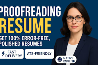 professionally proofread and edit your resume or CV with linkedin
