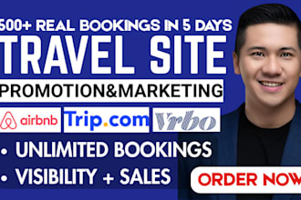 do travel site promotion and marketing, airbnb hotel bookings, guest post SEO